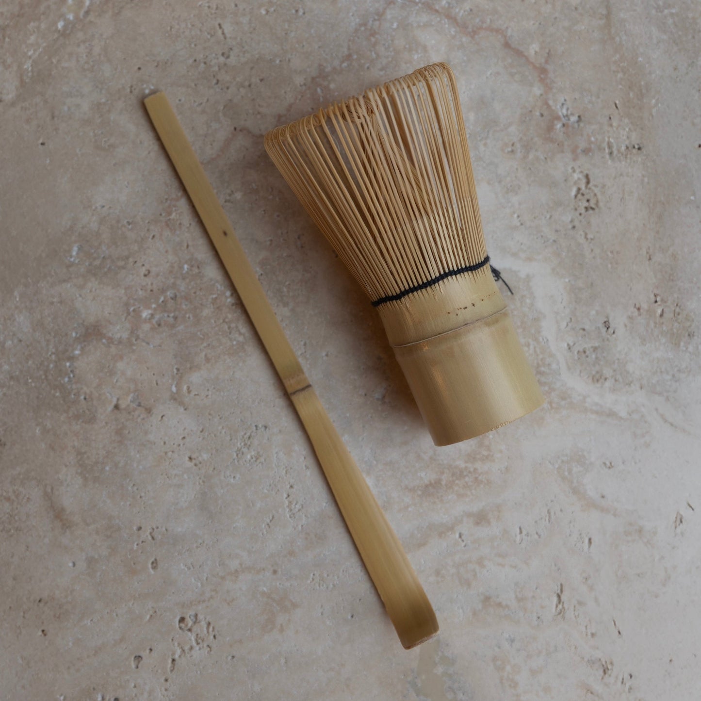 Bamboo whisk and scoop set
