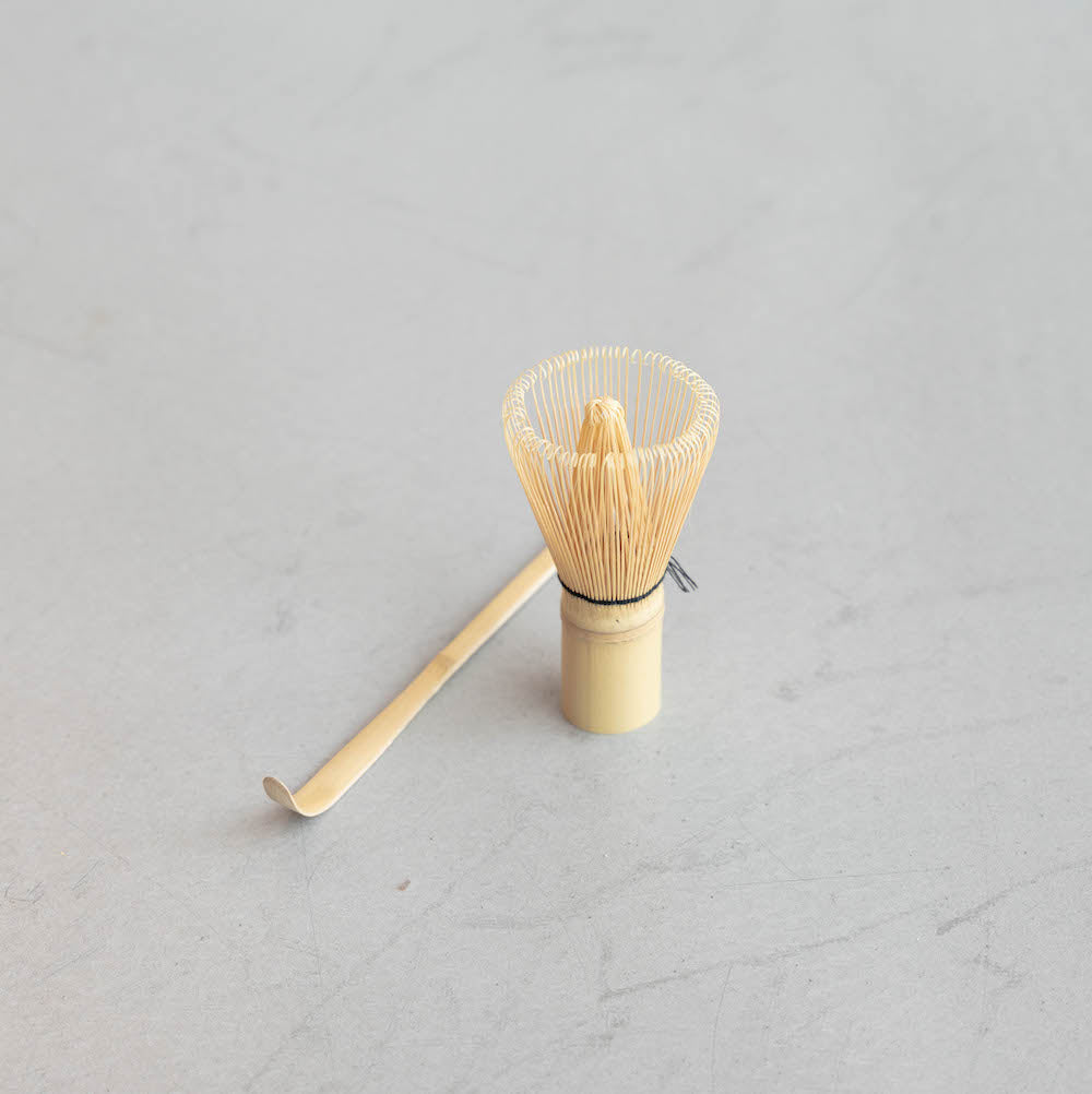 Bamboo whisk and scoop set